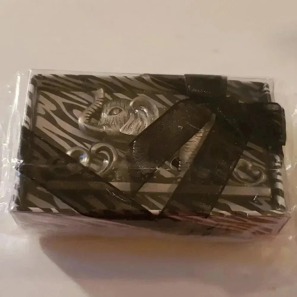 Vintage Pewter Elephant Card Letter Holder - Picture 2 of 6